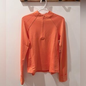 Lulu Ventscape Long Sleeve Half Zip - “sunny coral”, NWT